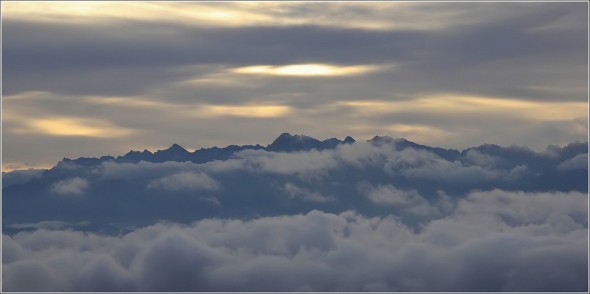 Massif de Belledonne depuis le Vercors - Matin du 12 septembre 2011