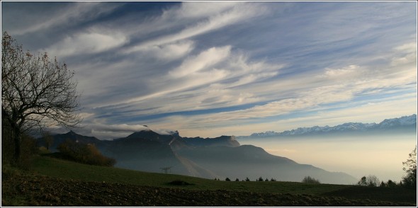 Chartreuse, Grenoble et Belledonne depuis le Vercors - 3 novembre 2010