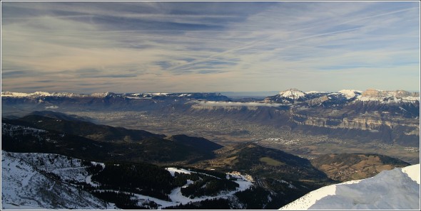 Vallée du Grésivaudan et Grenoble depuis les 7 Laux - 14 Janvier 2011