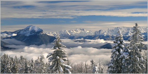 Chartreuse et Belledonne depuis Autrans - 12 janvier 2011