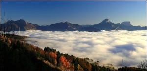 Mer de nuages entre Vercors et Belledonne - 26 octobre 2008