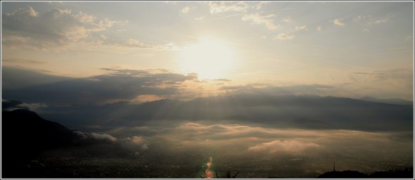 Grenoble depuis le Vercors - 25 août 2009