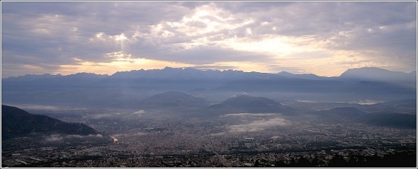 Grenoble depuis le Vercors - 26 août 2009