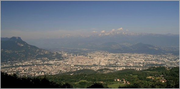 Grenoble depuis le Vercors - 8 juillet 2010