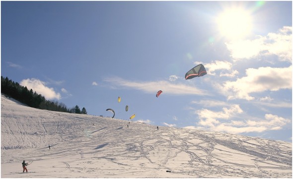 Kitesurf à Lans en Vercors - 30 janvier 2010