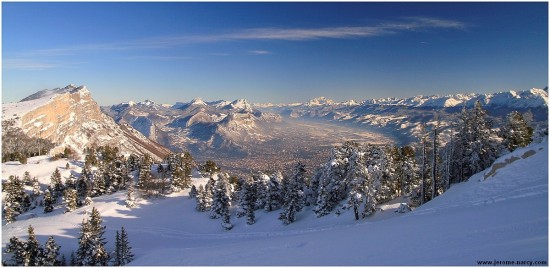 Panorama depuis les pistes de Lans en Vercors - 13 decembre 2008