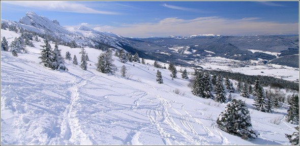 11h26 - La poudreuse de la Combe Oursière nous attend ... :-) 