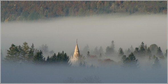 Lever de soleil sur Lans en Vercors - 9 octobre 2010