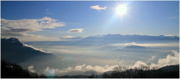 Grenoble depuis le Vercors - 3 avril 2009