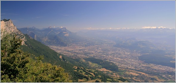Grenoble depuis les pistes de Lans en Vercors - 31 juillet 2010