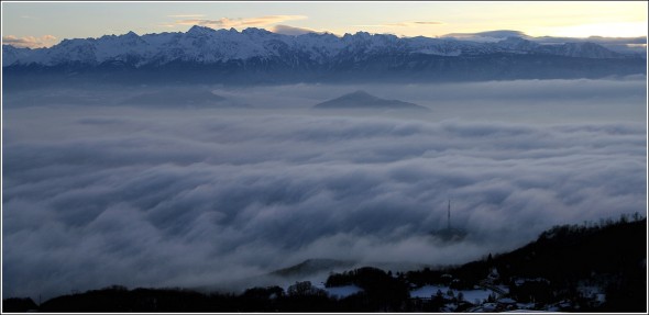 Mer de nuages au dessus de Grenoble - vendredi 29 janvier 2010 - 8h13