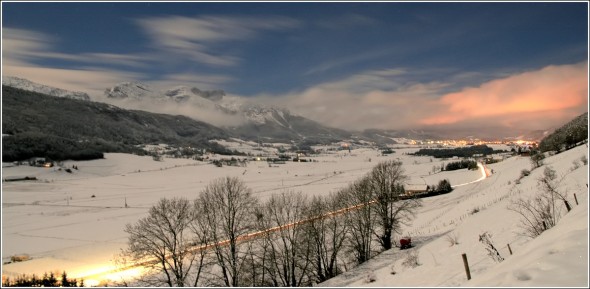 Pleine Lune à Lans en Vercors - 1er décembre 2009