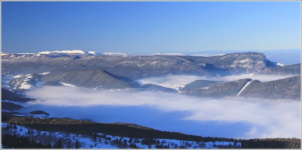 Villard de Lans et plateau du Vercors depuis les pistes de Lans - 18 février 2012