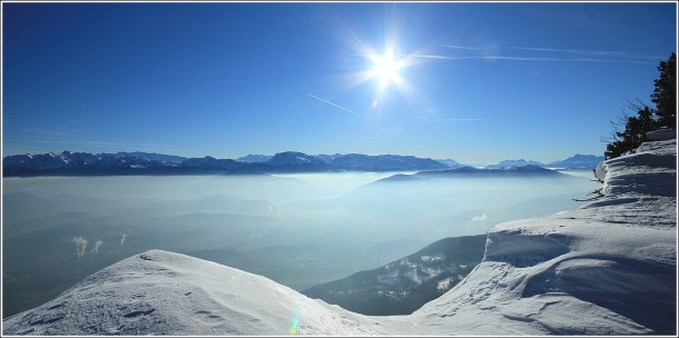 Belledonne, Taillefer et Obiou depuis les pistes de Lans - 18 février 2012