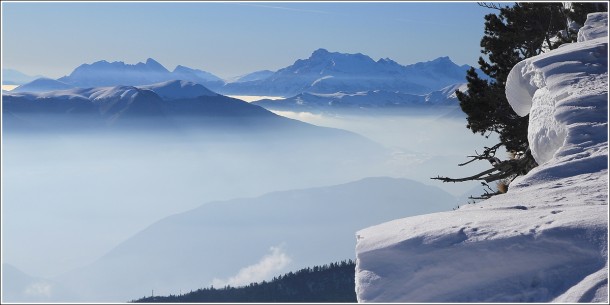 Obiou (Hautes Alpes) depuis les pistes de Lans en Vercors - 18 février 2012