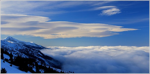 Lenticulaires, mer de nuages et Vercors - 5 janvier 2013