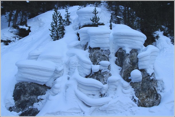 Snow mushrooms - Route de Courchevel - 4 mars 2013