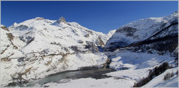 Barrage du Chevril - Route de Tignes - 4 mars 2013