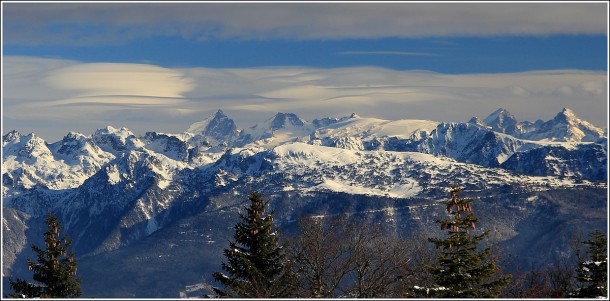 Chamrousse, 2 Alpes, la Meije, depuis Autrans (Vercors) - 25 janvier 2014