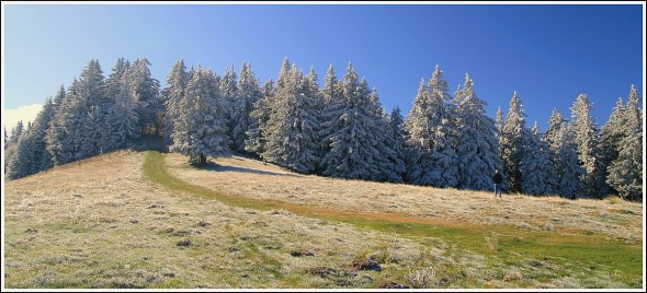 Givre sur les crêtes de Charande - 18 octobre 2009