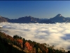 Mer de nuages entre Vercors Chartreuse et Belledonne - 26 octobre 2008