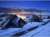 Pleine lune et neige précoce en Vercors - 29 octobre 2012